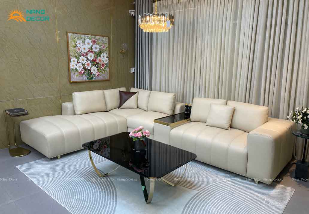 Chất liệu da bò thật 100% cho cảm giác mềm mịn, êm ái, bền bỉ theo thời gian dài sử dụng.