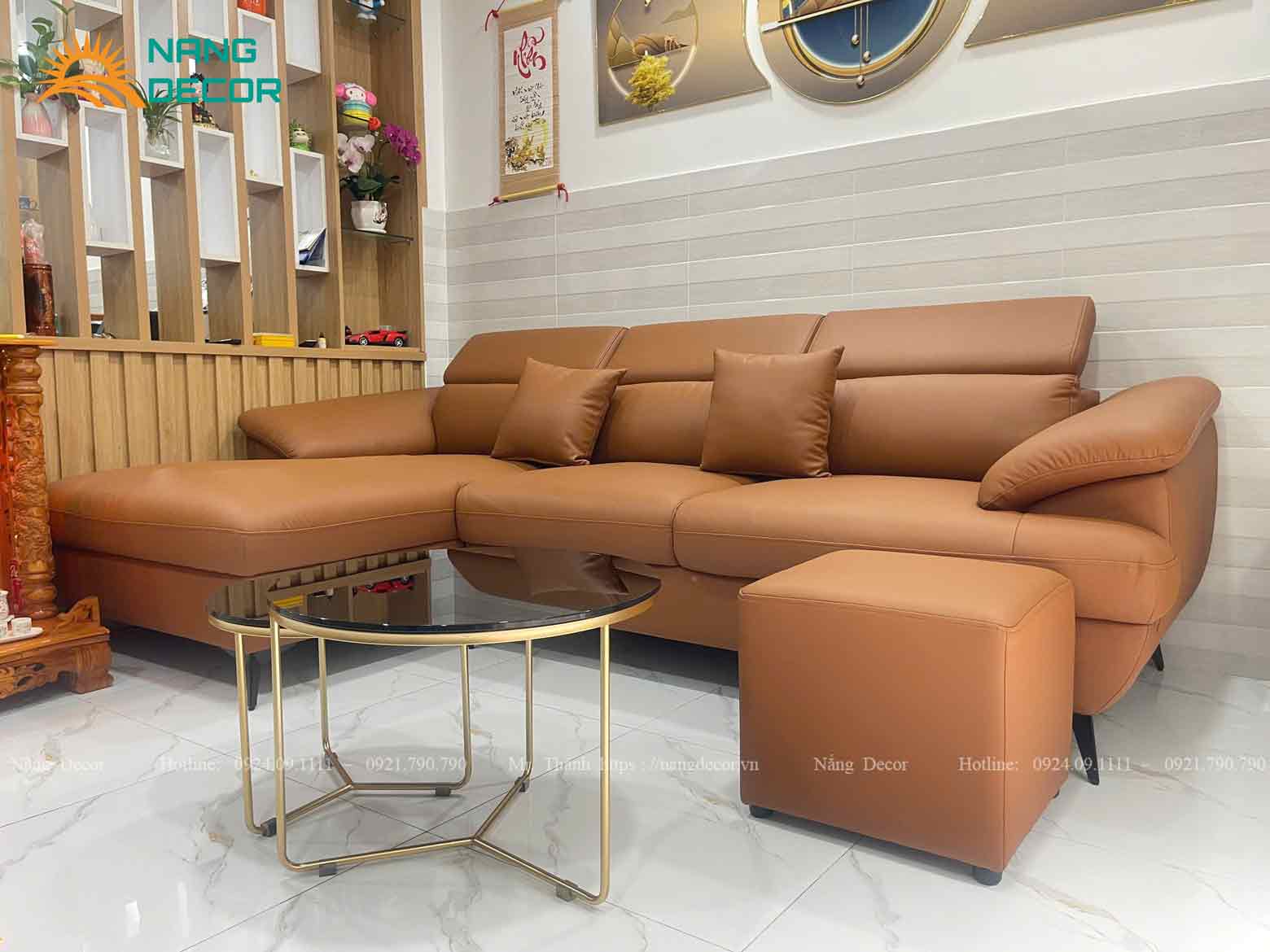 Nắng Decor vừa bàn giao mẫu sofa da bò góc L cho khách hàng tại TPHCM. Nắng Decor vừa bàn giao mẫu sofa da bò góc L cho khách hàng tại TPHCM.